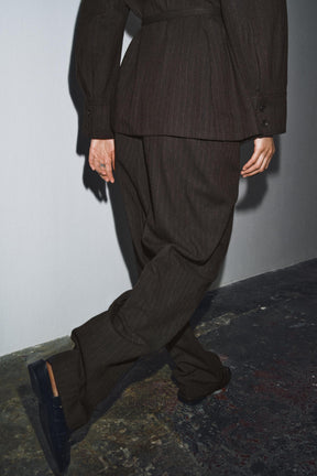 Herringbone Darted Trousers