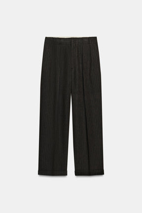 Herringbone Darted Trousers