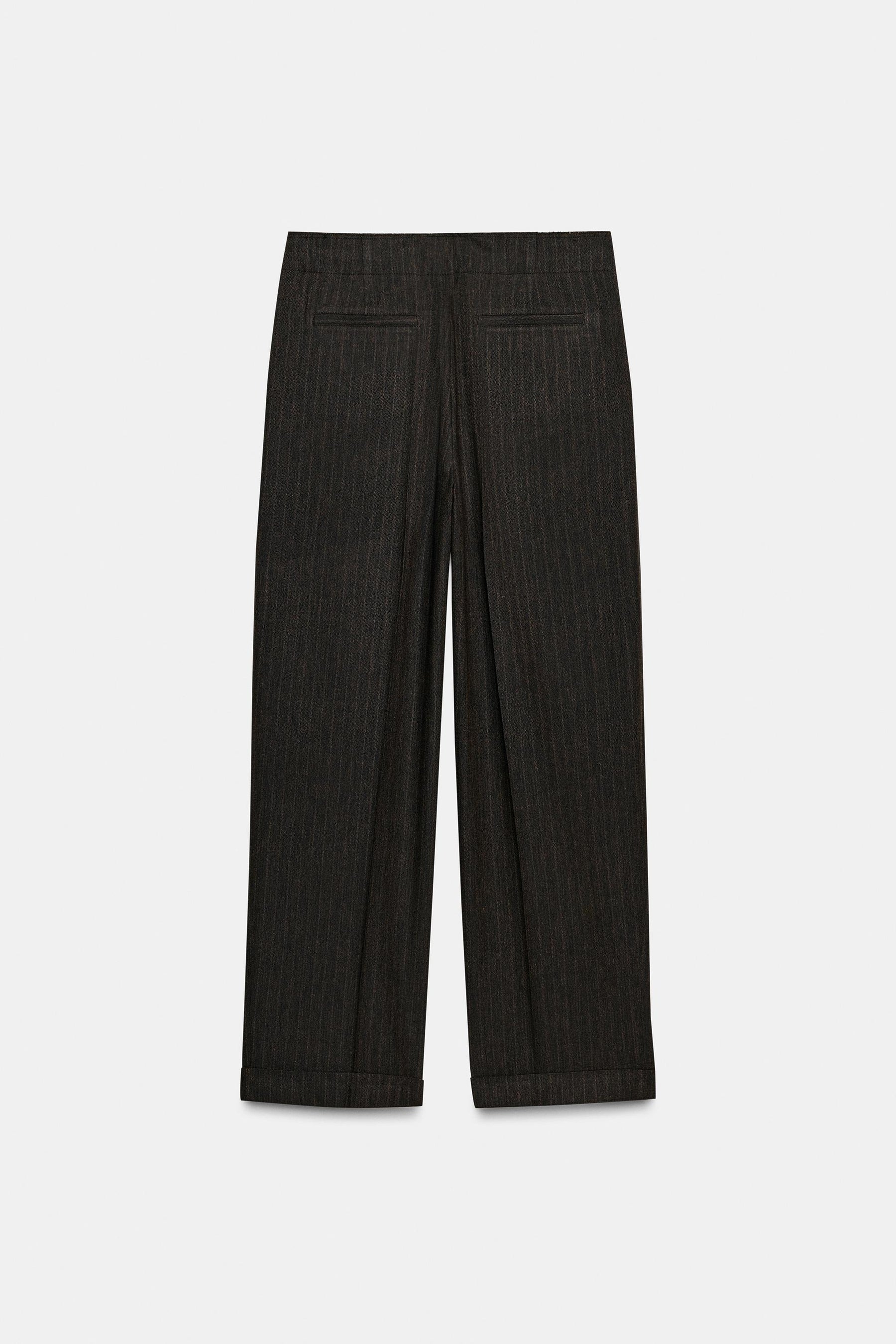 Herringbone Darted Trousers