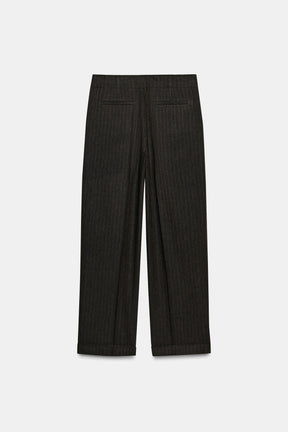 Herringbone Darted Trousers
