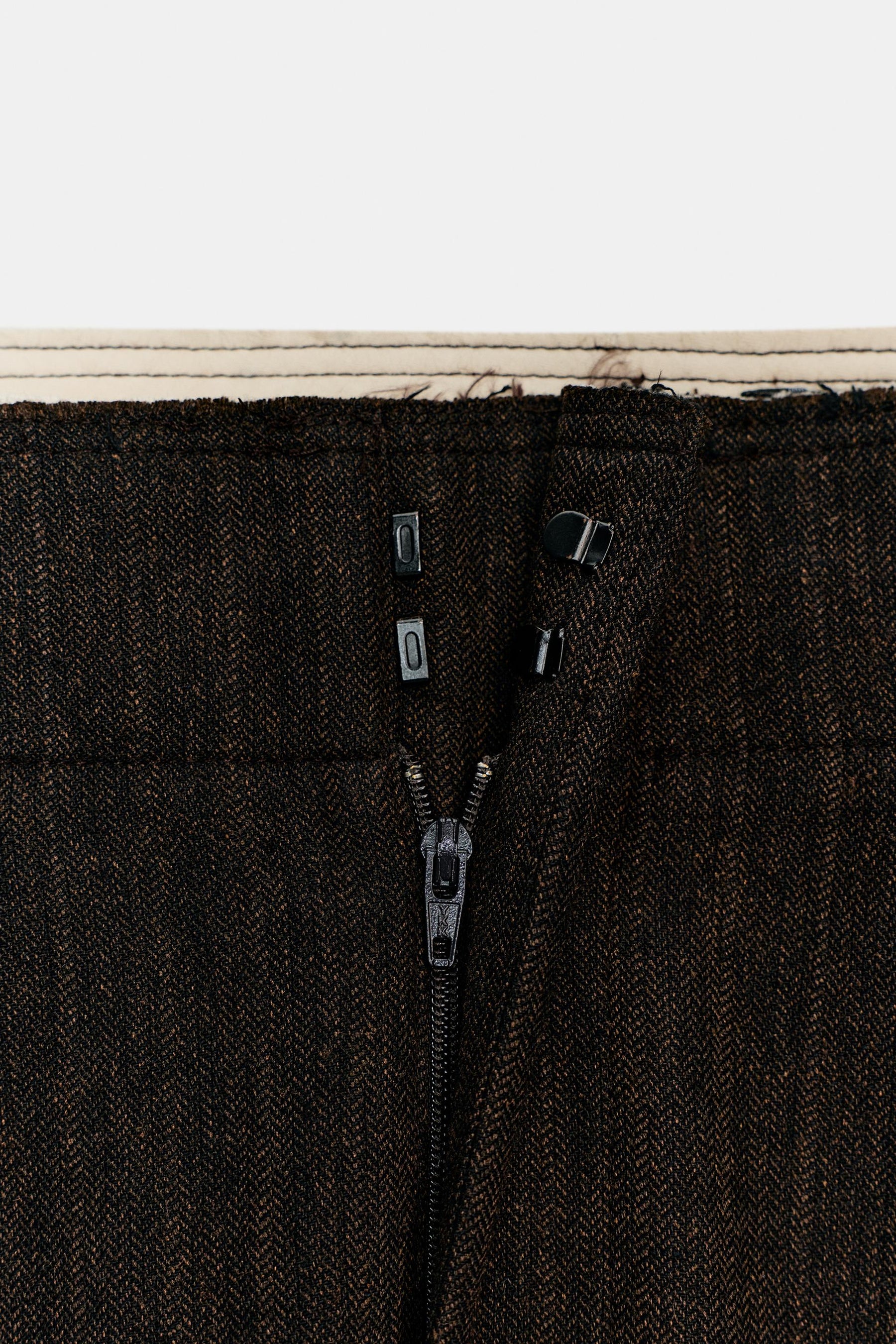 Herringbone Darted Trousers