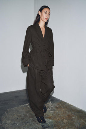 Herringbone Darted Trousers