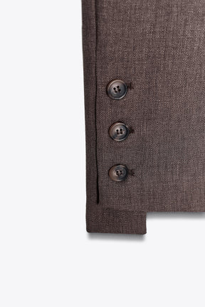 Buttoned Hem Trousers