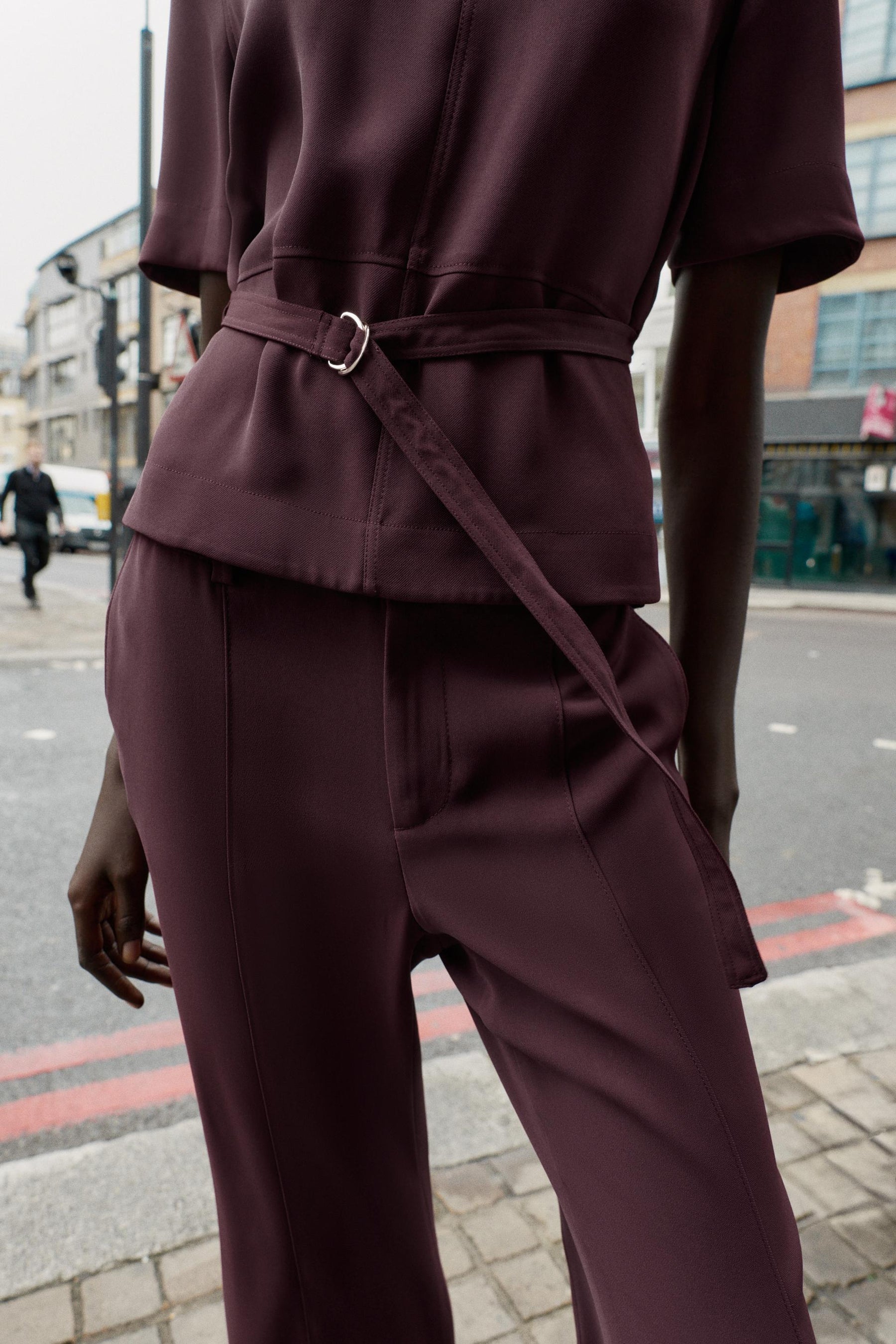 Belted Short Sleeve Top