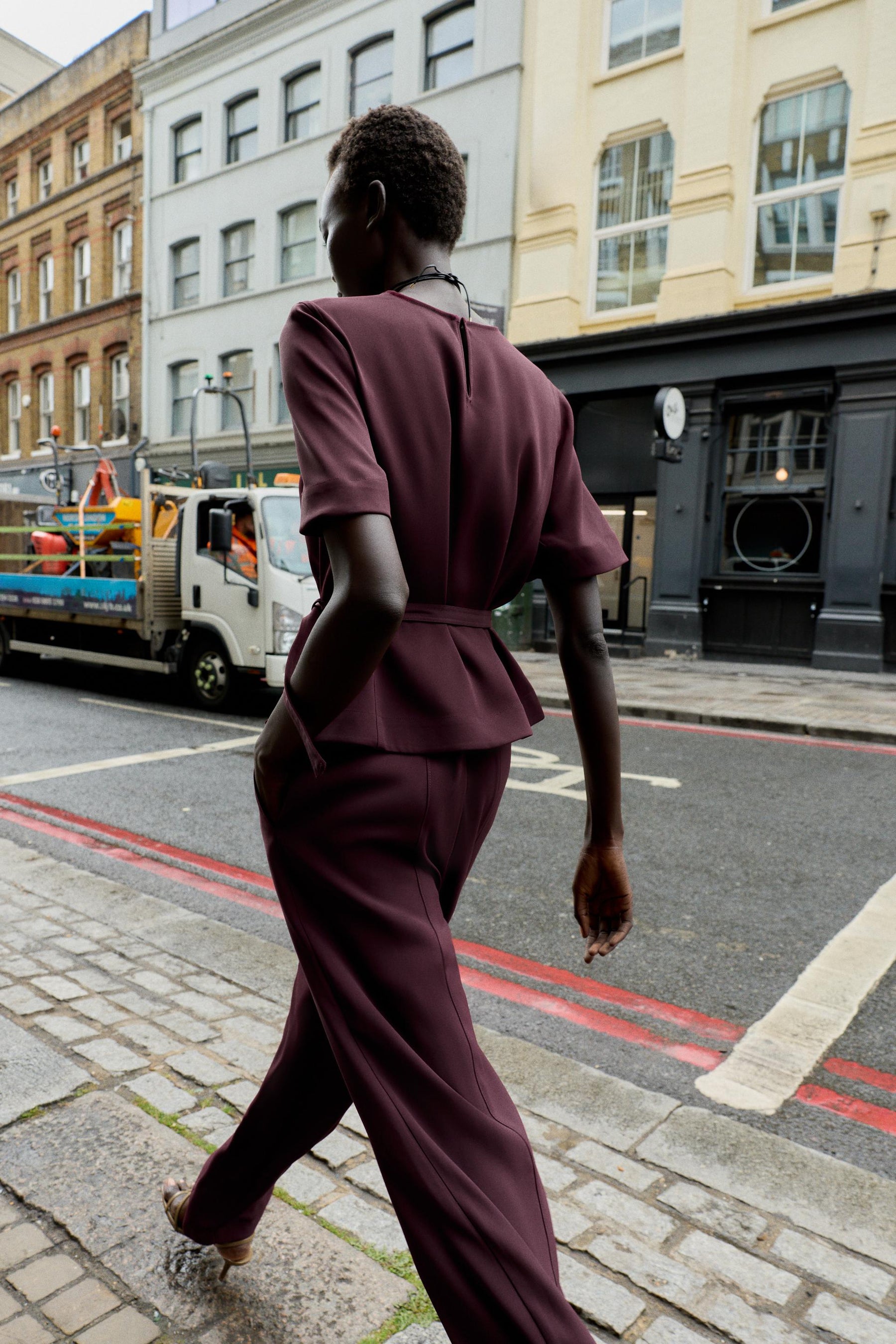 Belted Short Sleeve Top
