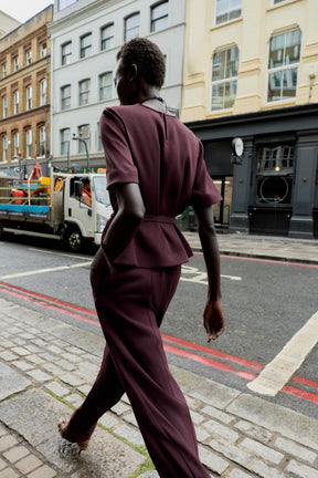Belted Short Sleeve Top