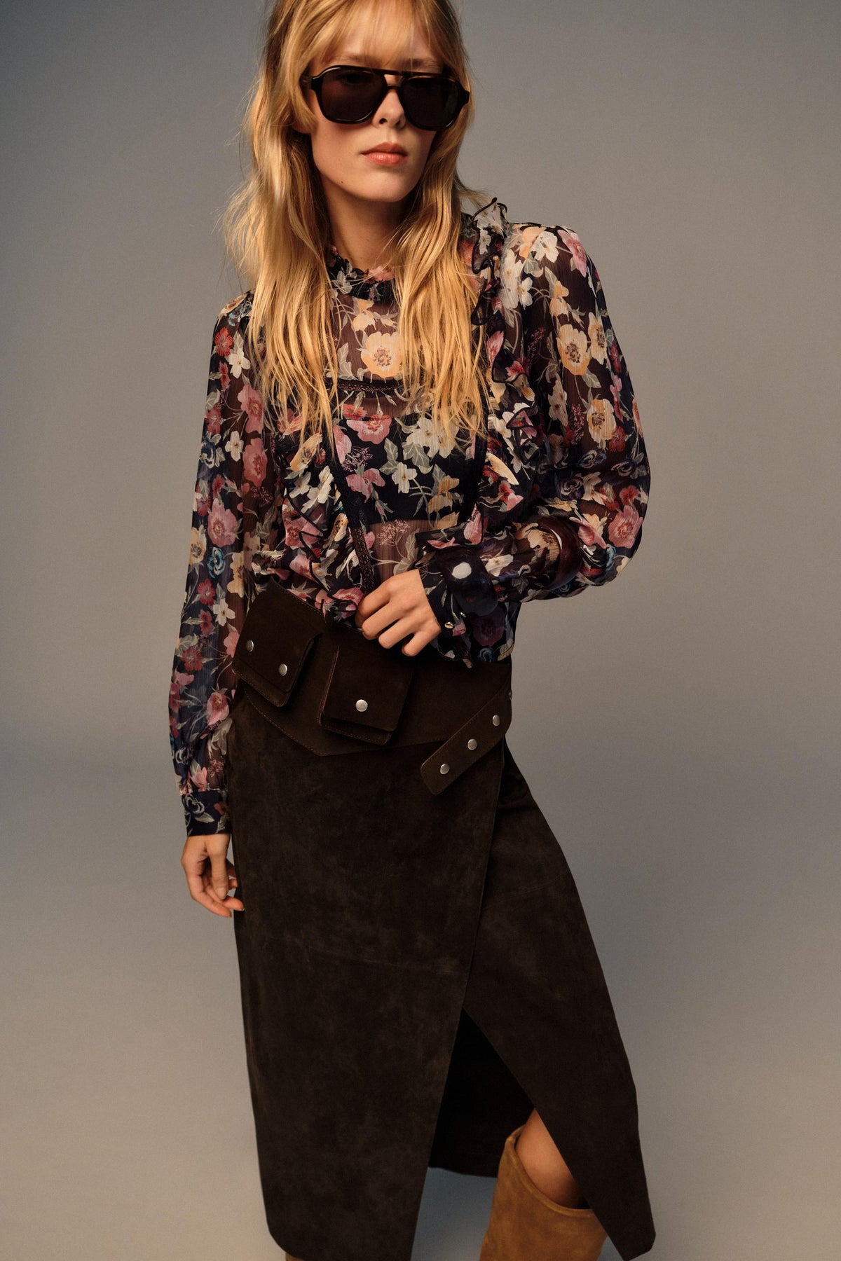 Floral Ruffled Blouse