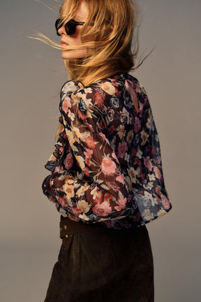 Floral Ruffled Blouse