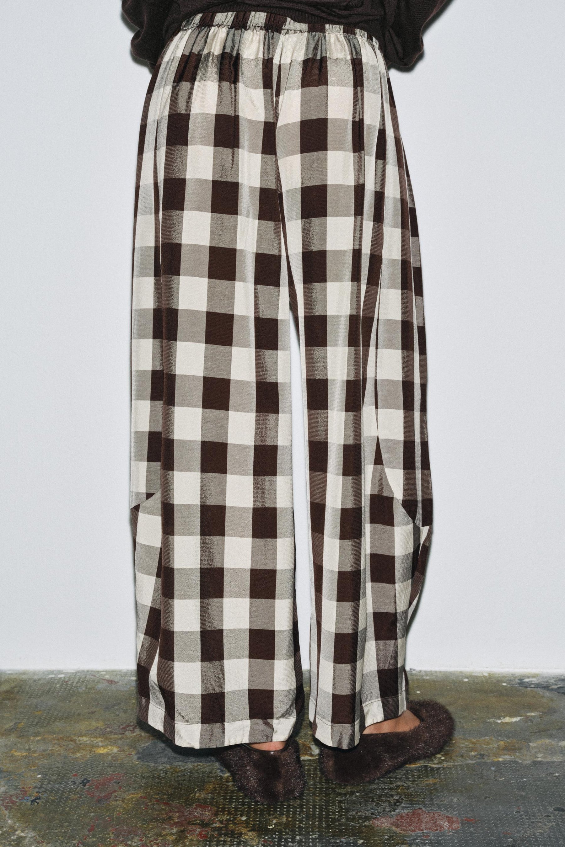 Gingham Check Trousers