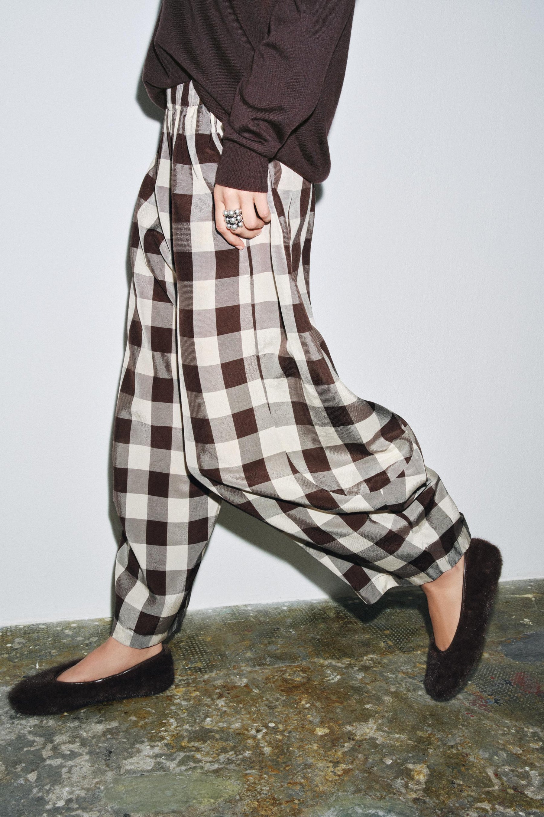 Gingham Check Trousers