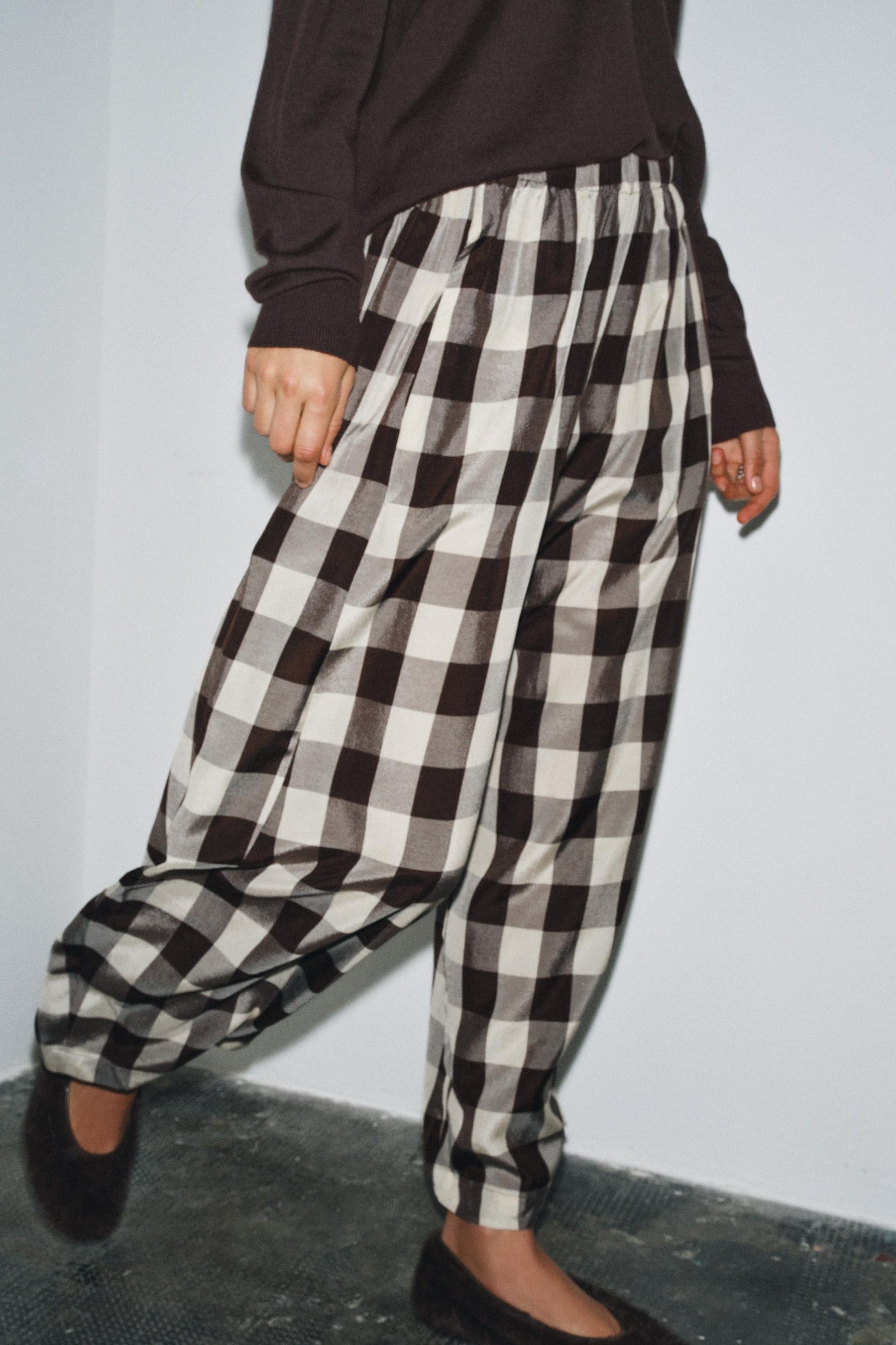 Gingham Check Trousers