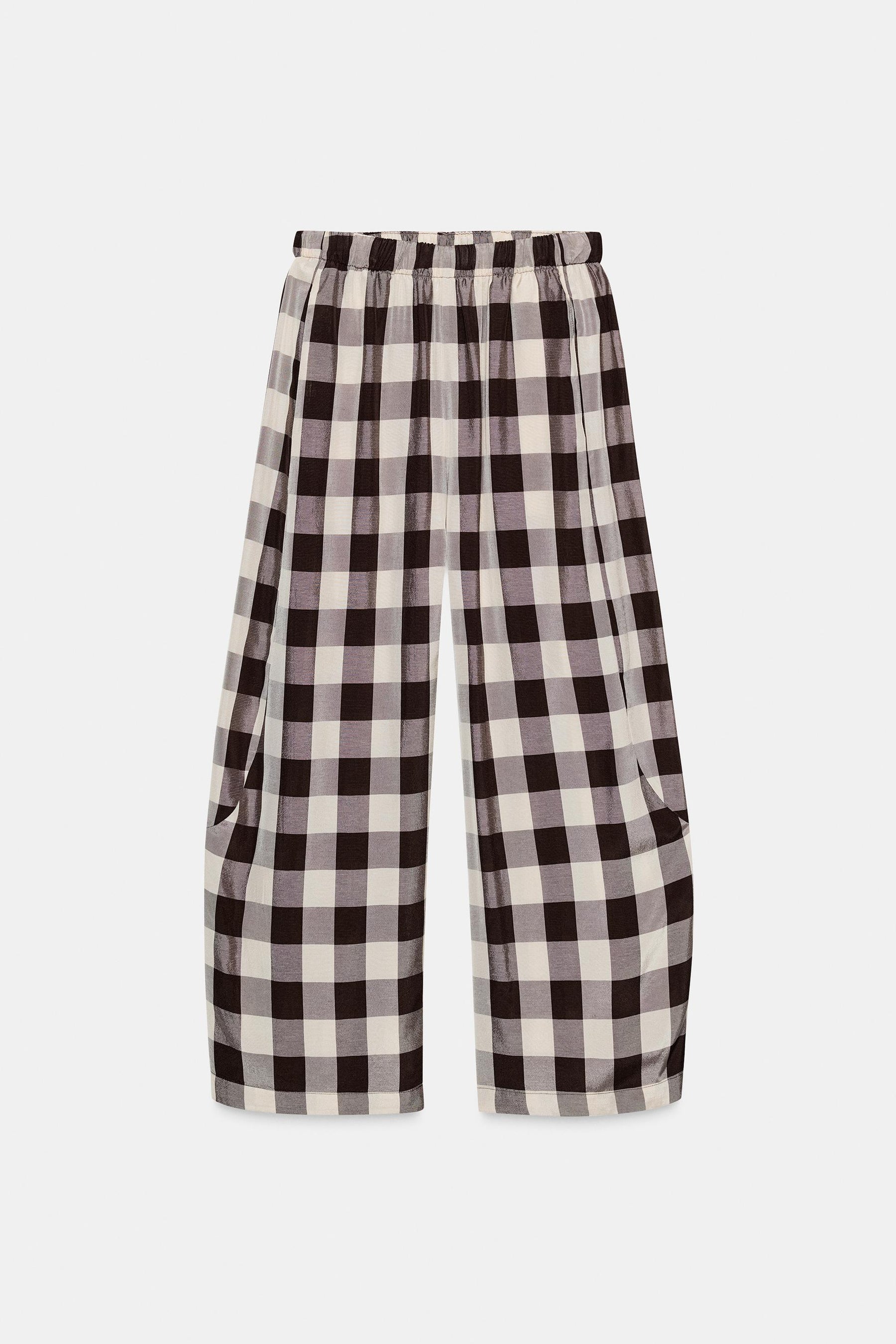 Gingham Check Trousers
