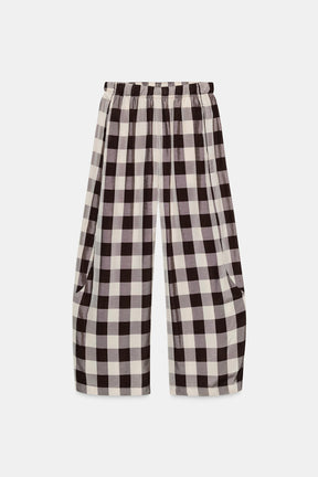 Gingham Check Trousers