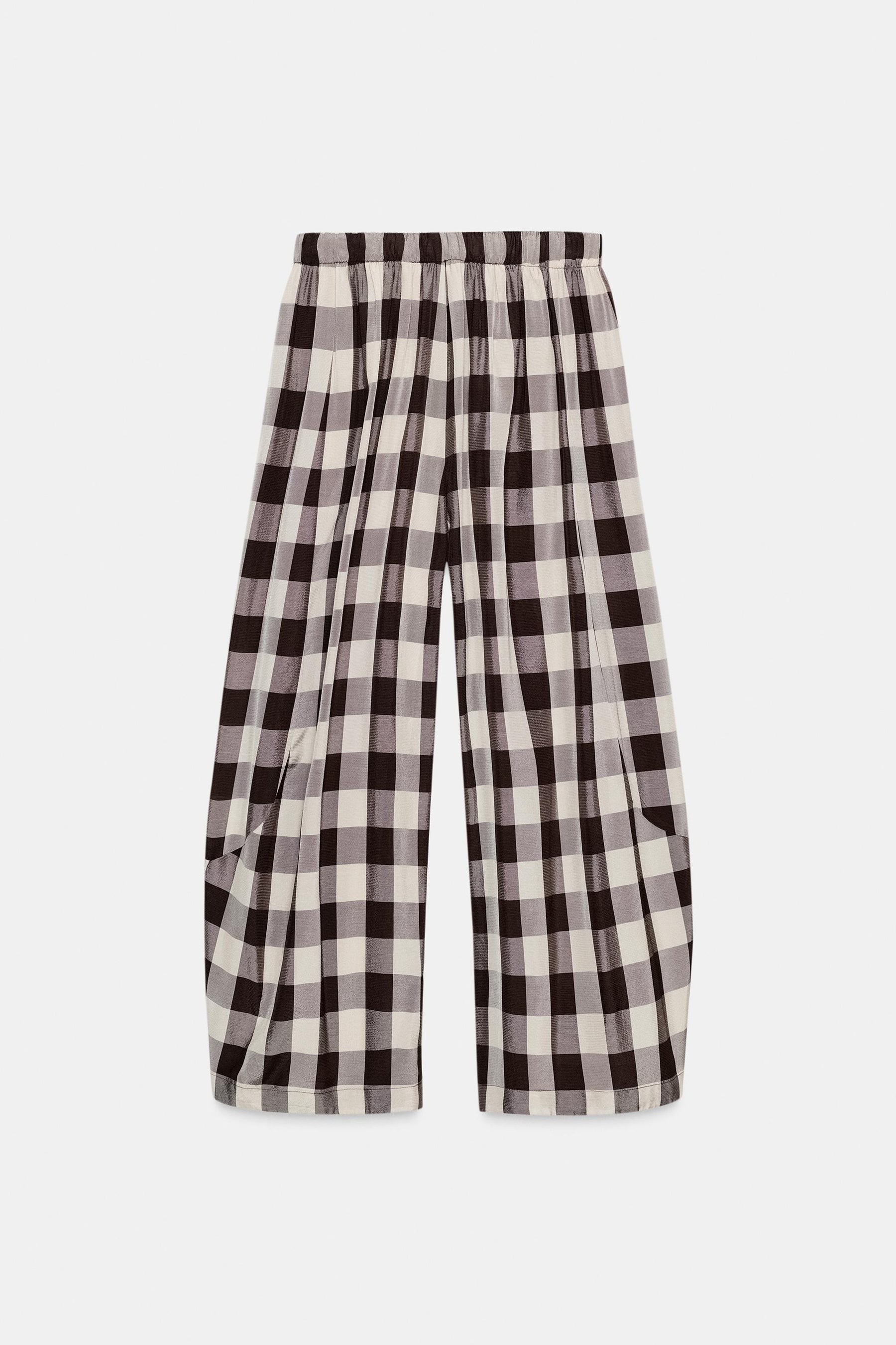 Gingham Check Trousers