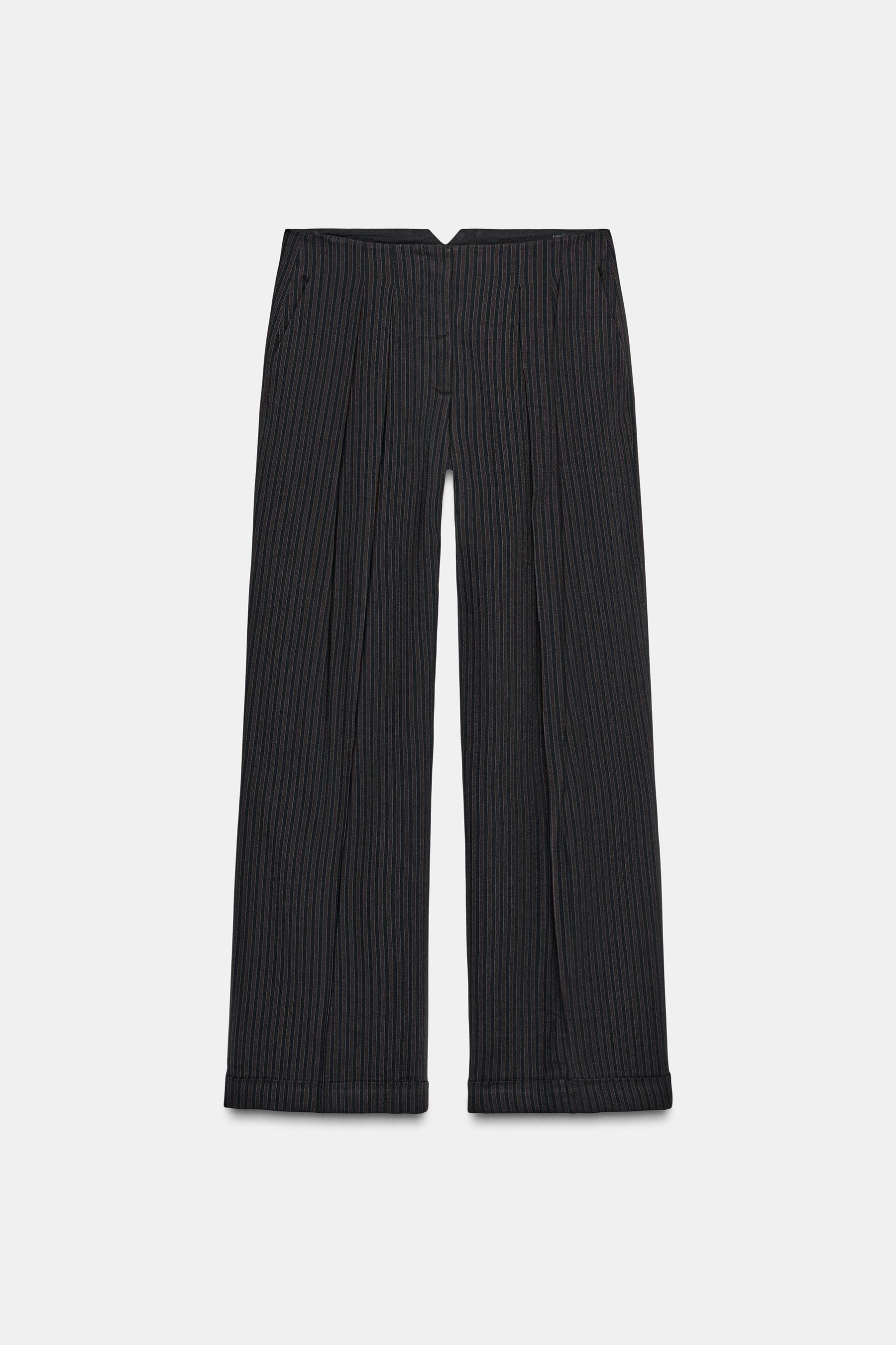 Striped Darted Trousers