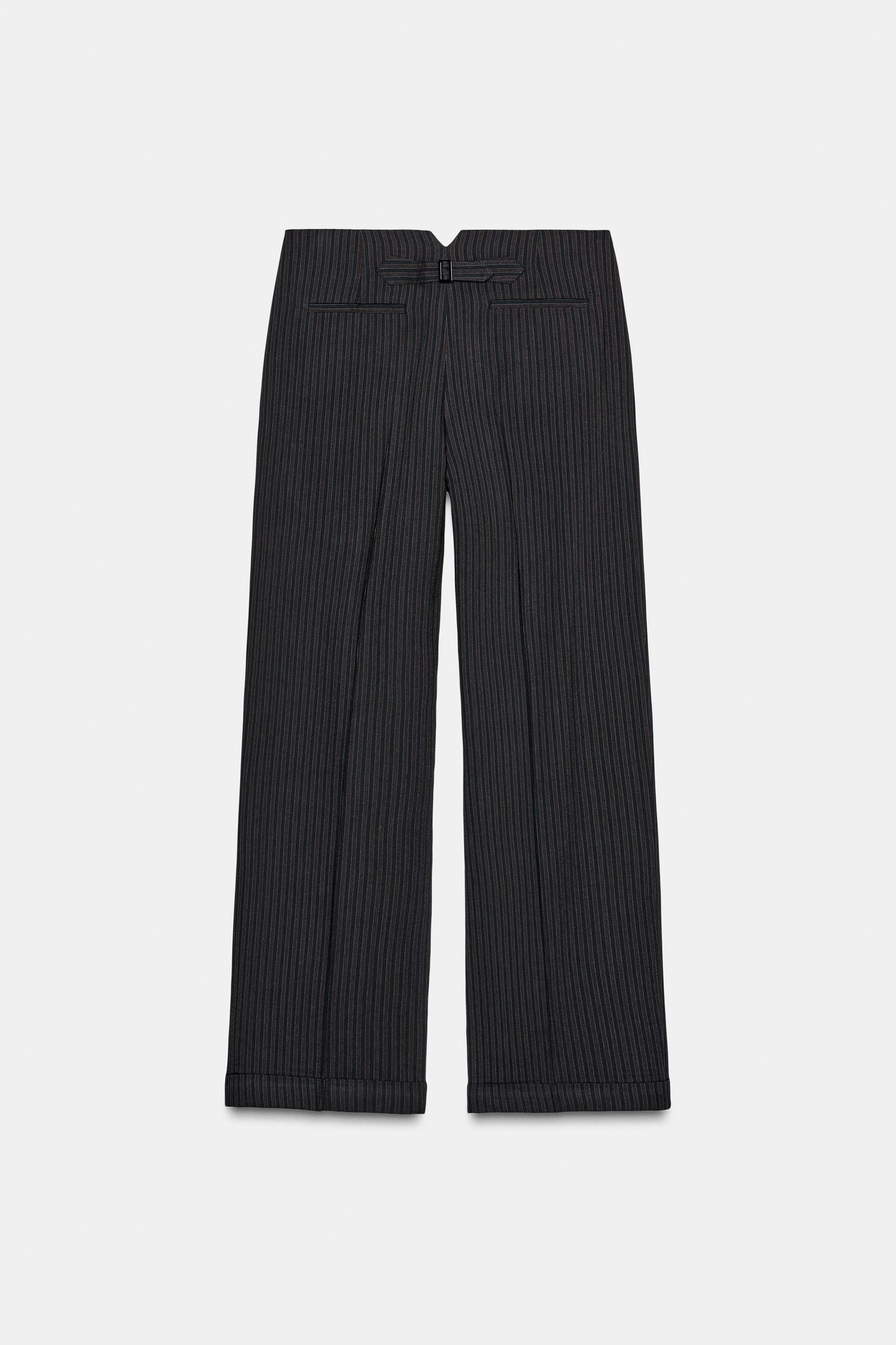 Striped Darted Trousers