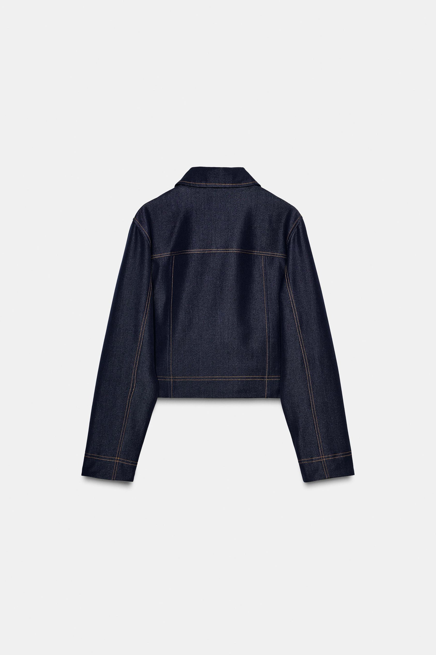 CONTRAST TOPSTITCHING JACKET