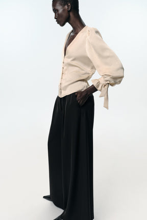 CREASED-EFFECT BLOUSE