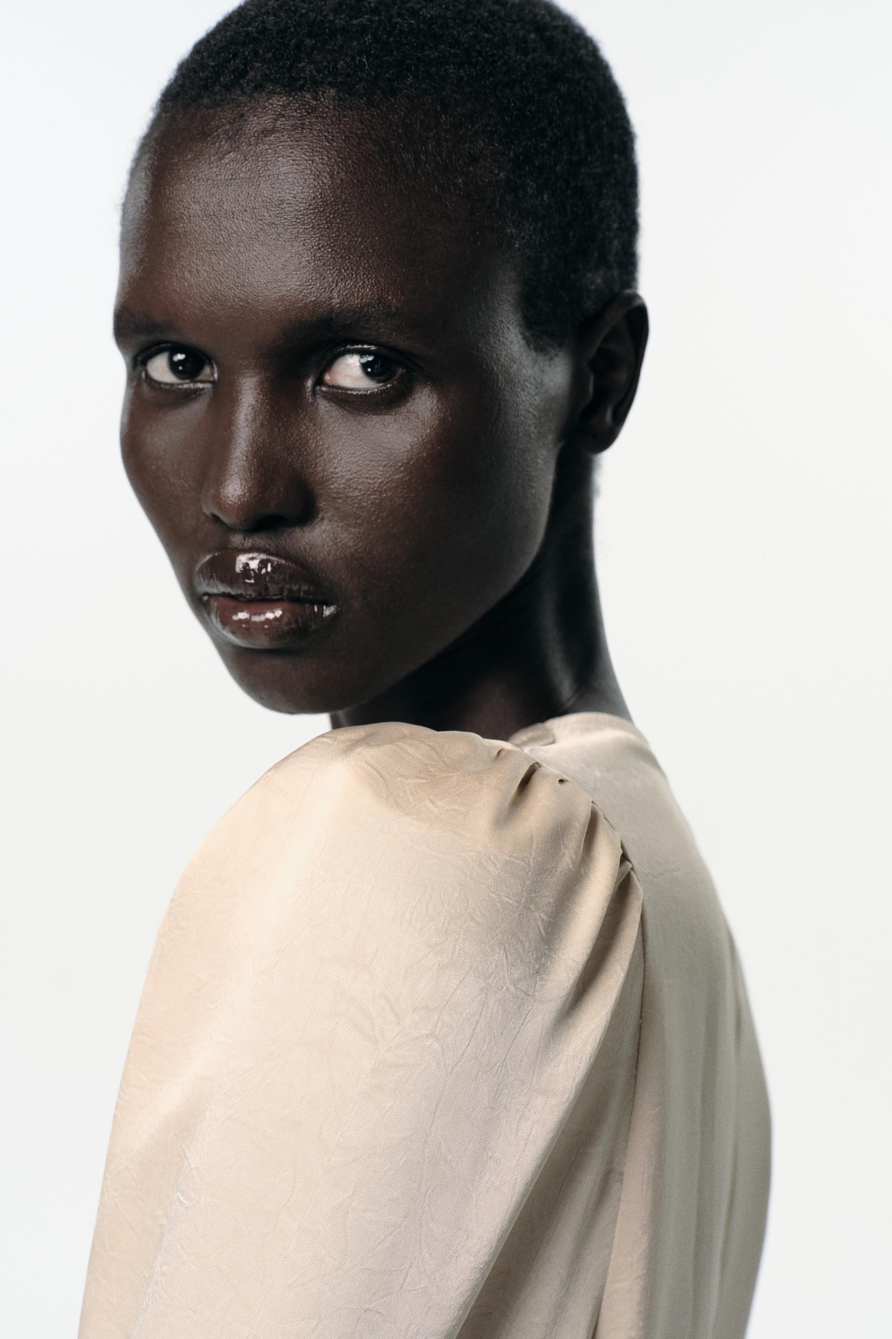 CREASED-EFFECT BLOUSE