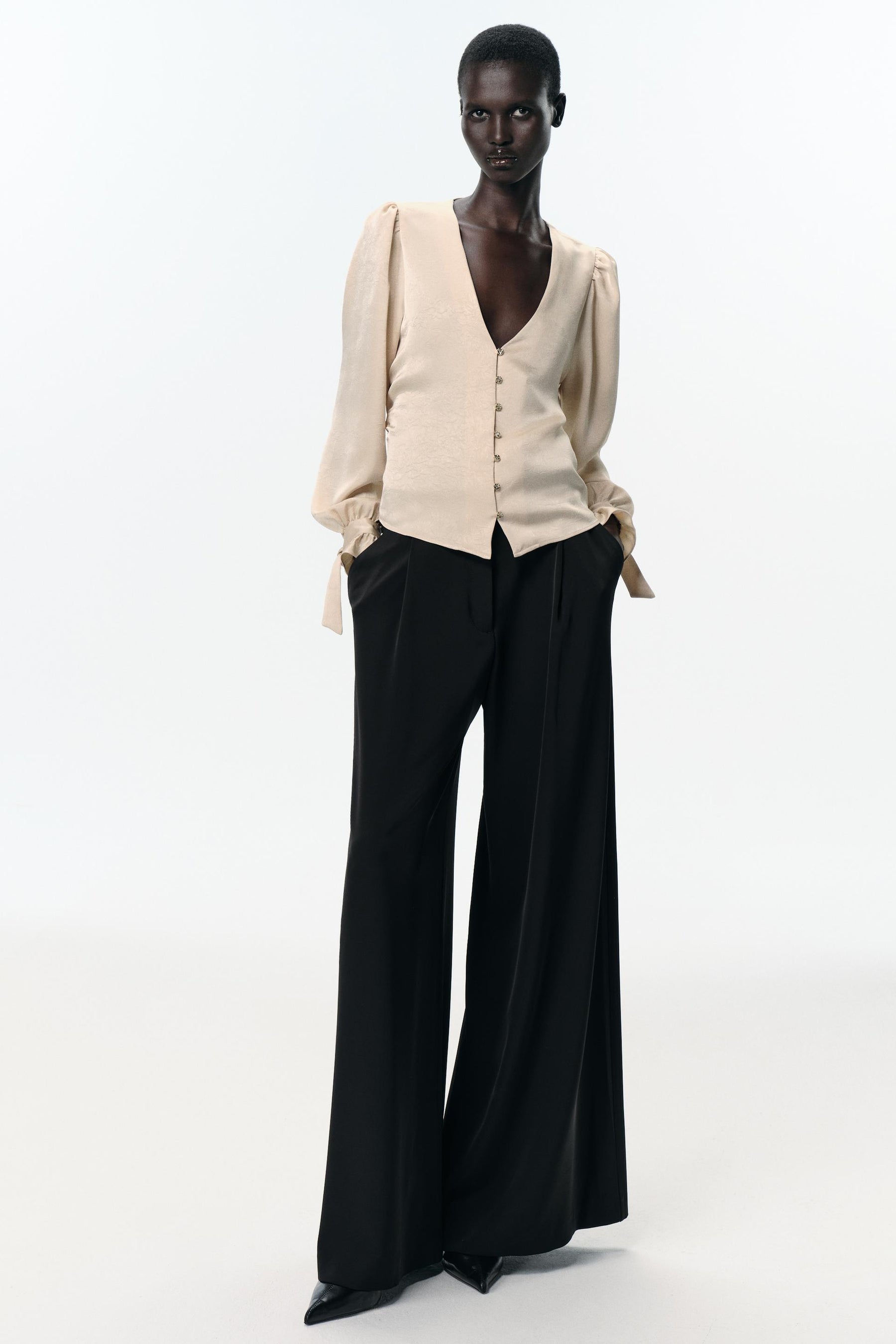 CREASED-EFFECT BLOUSE