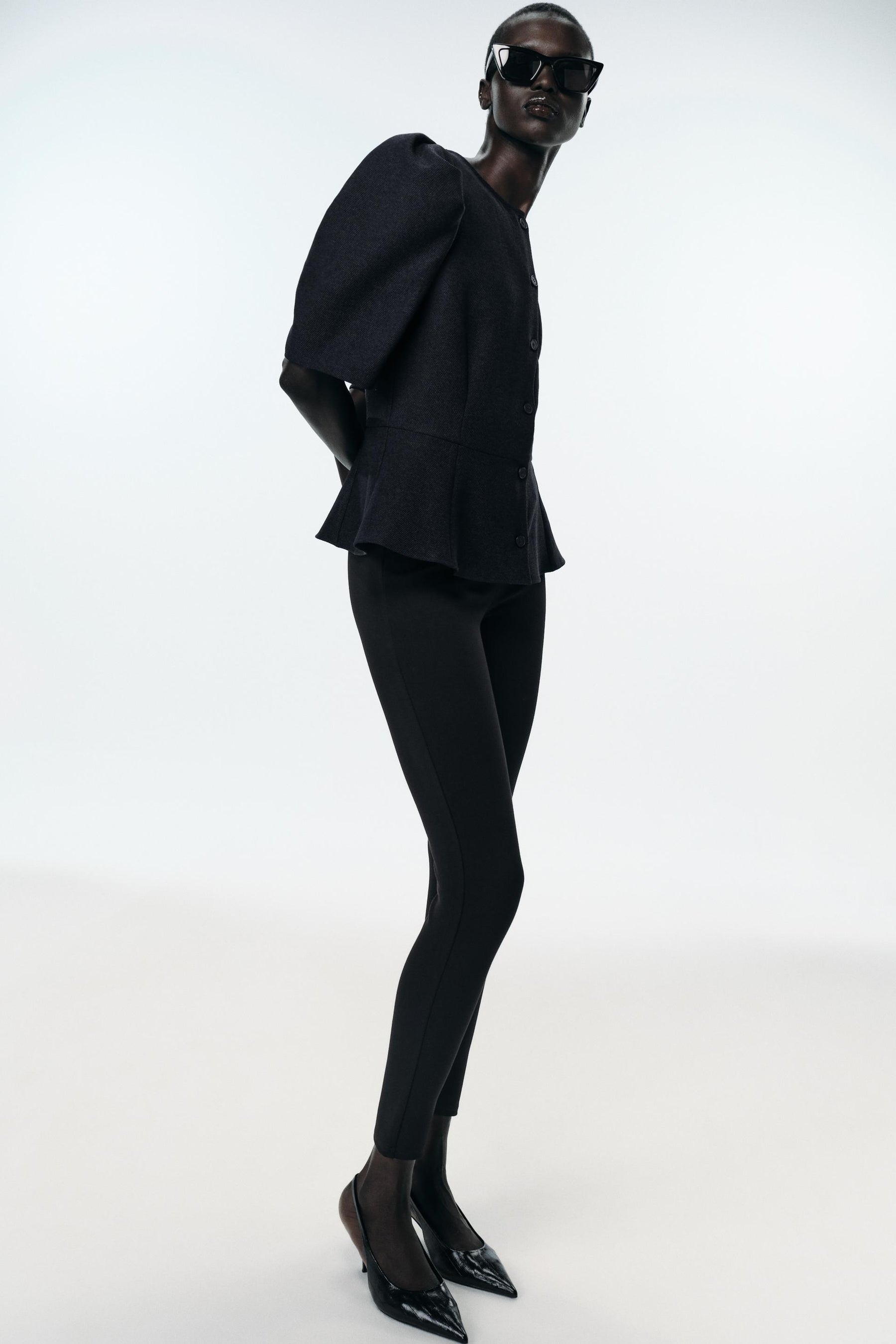 Peplum Puff Sleeve Top