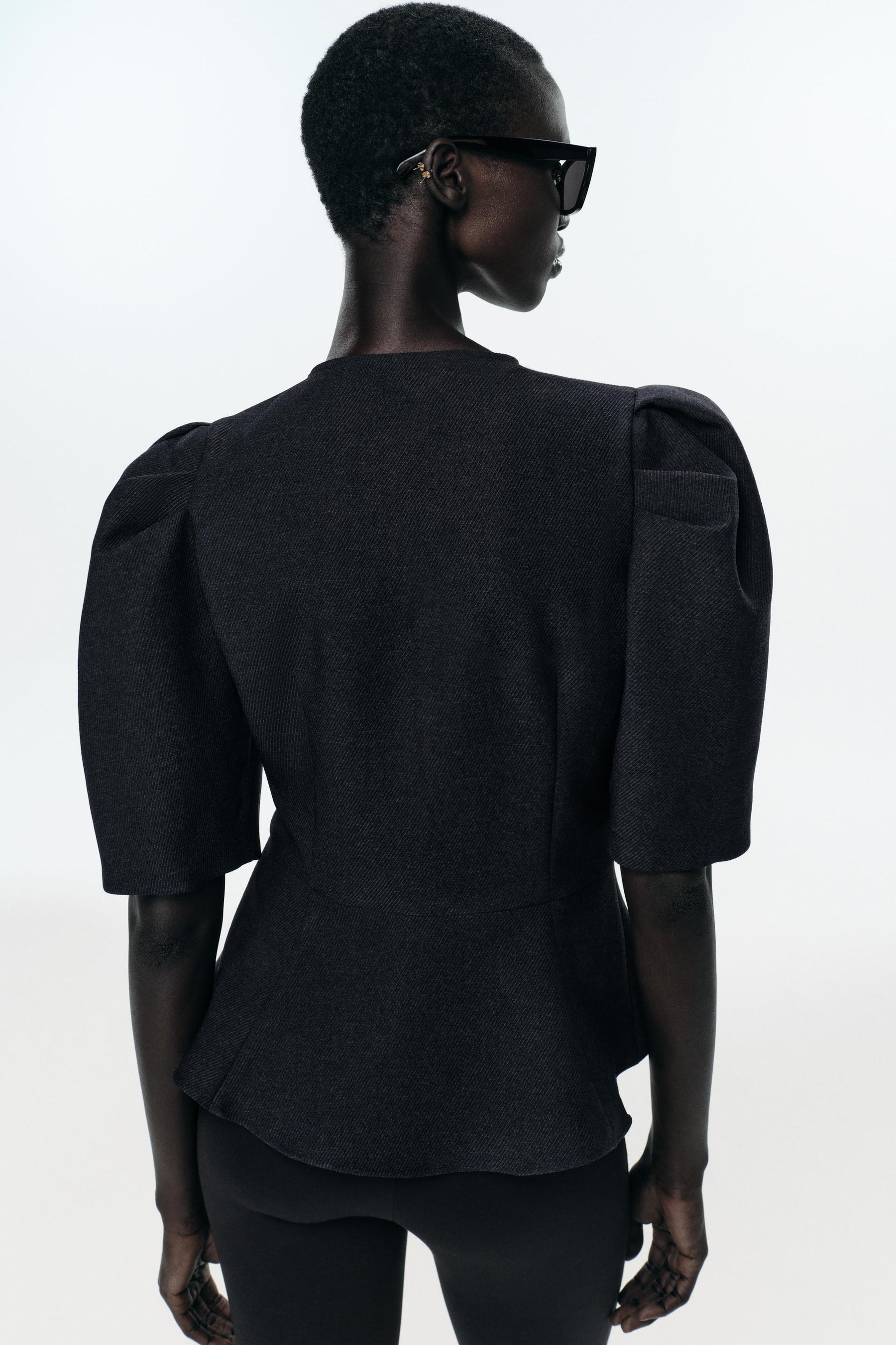 Peplum Puff Sleeve Top