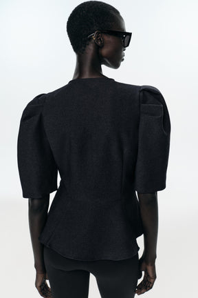 Peplum Puff Sleeve Top