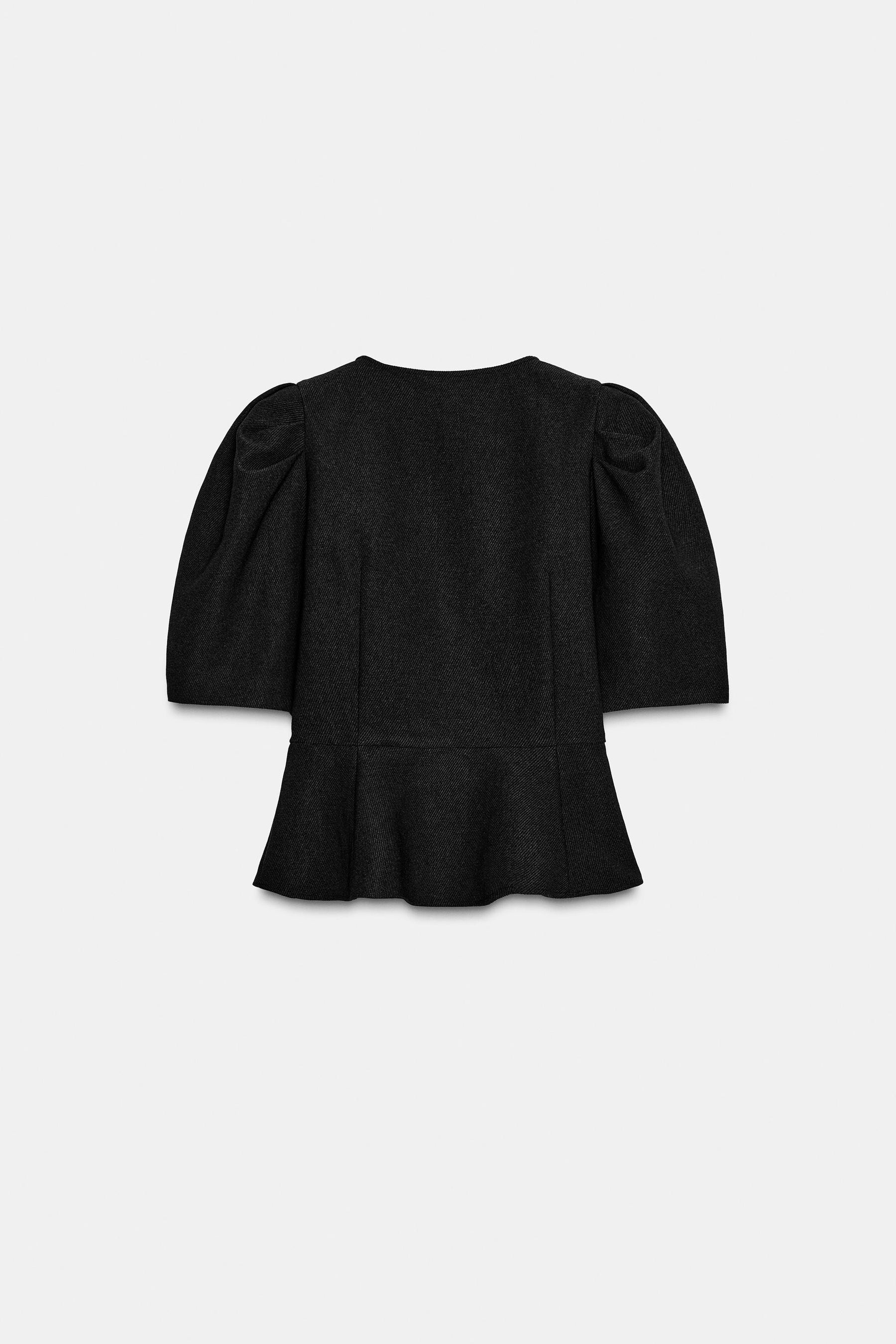Peplum Puff Sleeve Top