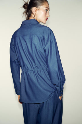 DRAWSTRING SAFARI SHIRT