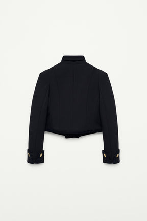 Cropped Buttoned Fashion Jacket