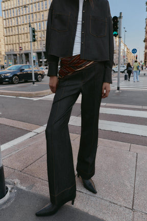 CONTRAST SEAM TROUSERS