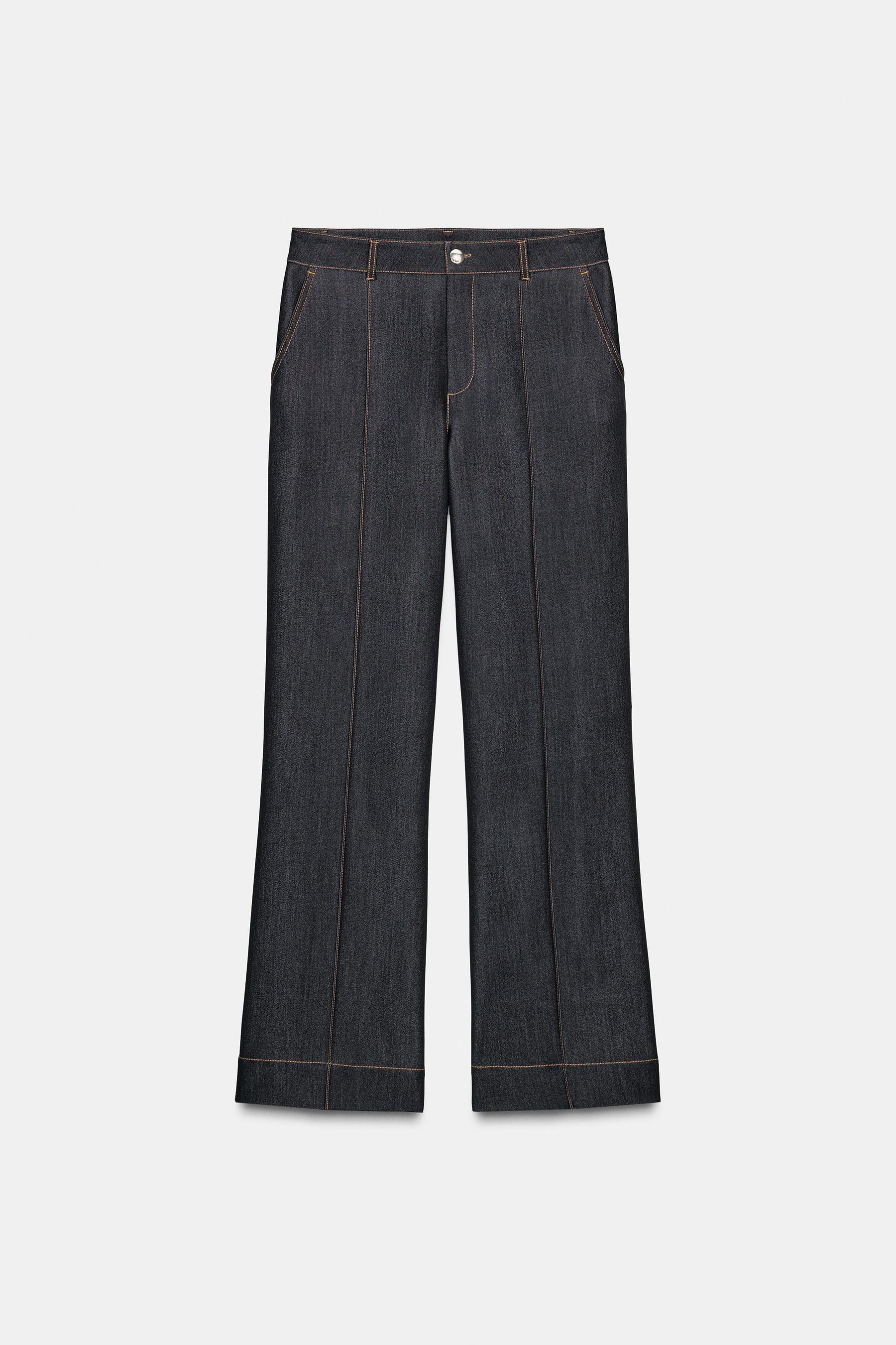 CONTRAST SEAM TROUSERS