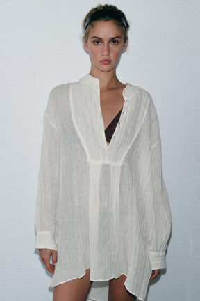 LIMITED EDITION CREASED-EFFECT LINEN