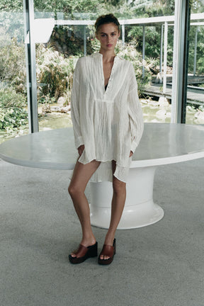 LIMITED EDITION CREASED-EFFECT LINEN