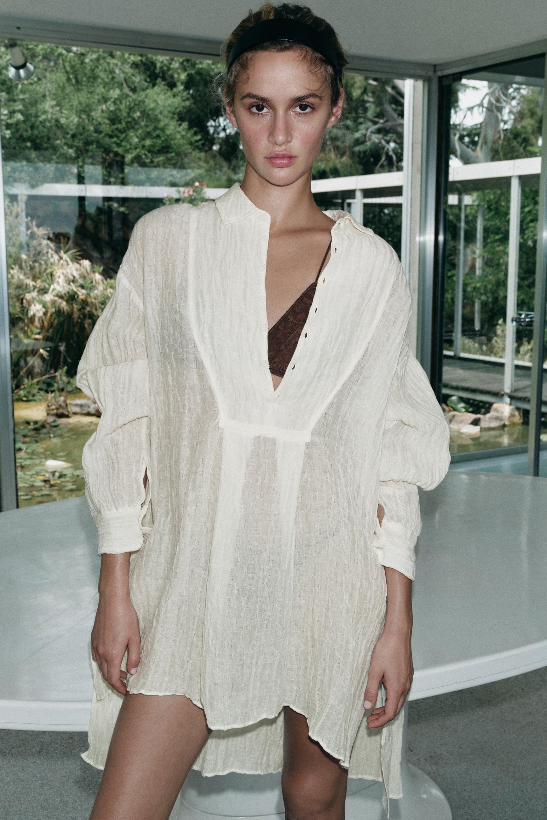 LIMITED EDITION CREASED-EFFECT LINEN