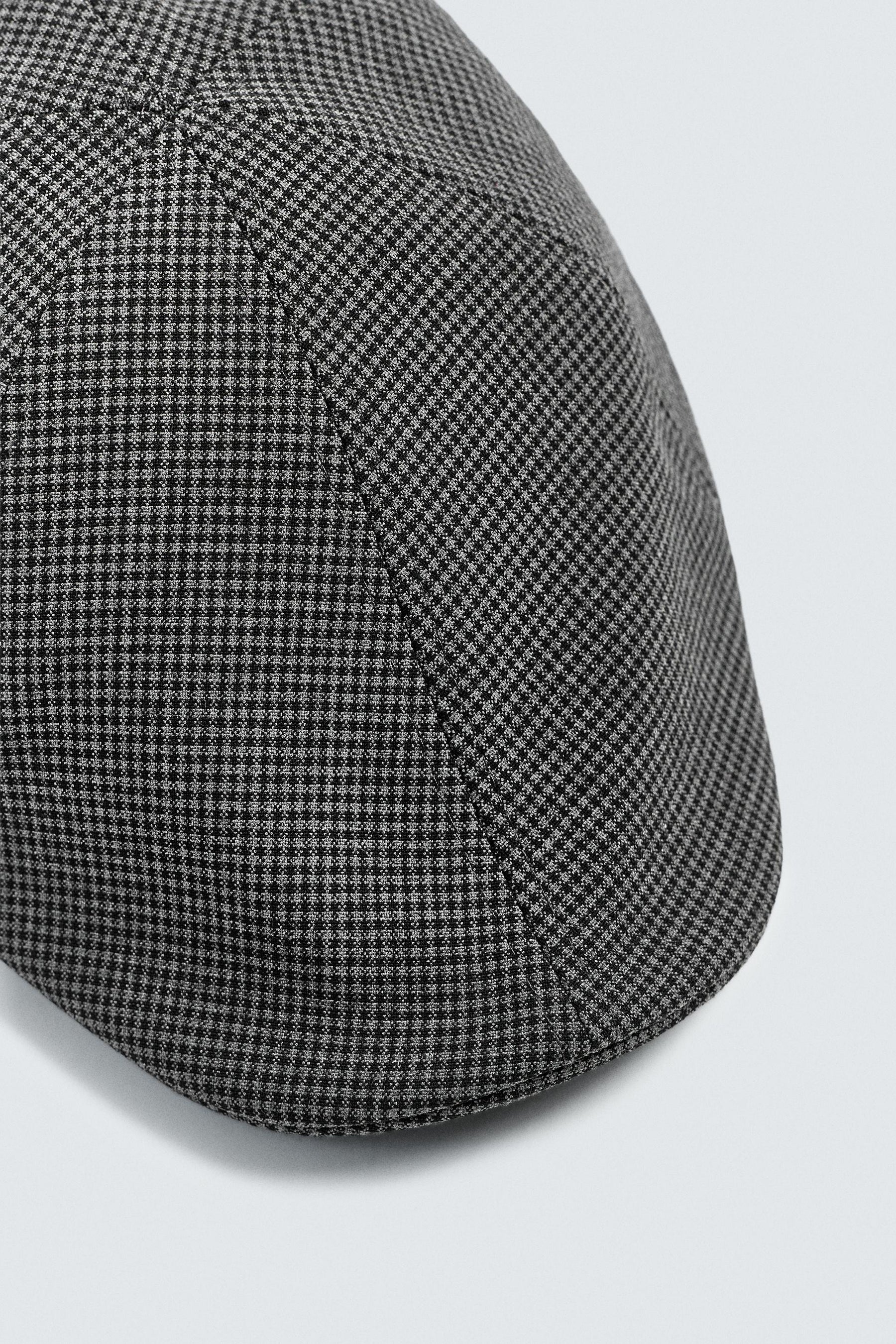 FLANNEL HOUNDSTOOTH BERET - Image 6