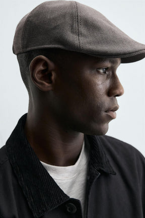 FLANNEL HOUNDSTOOTH BERET - Image 4