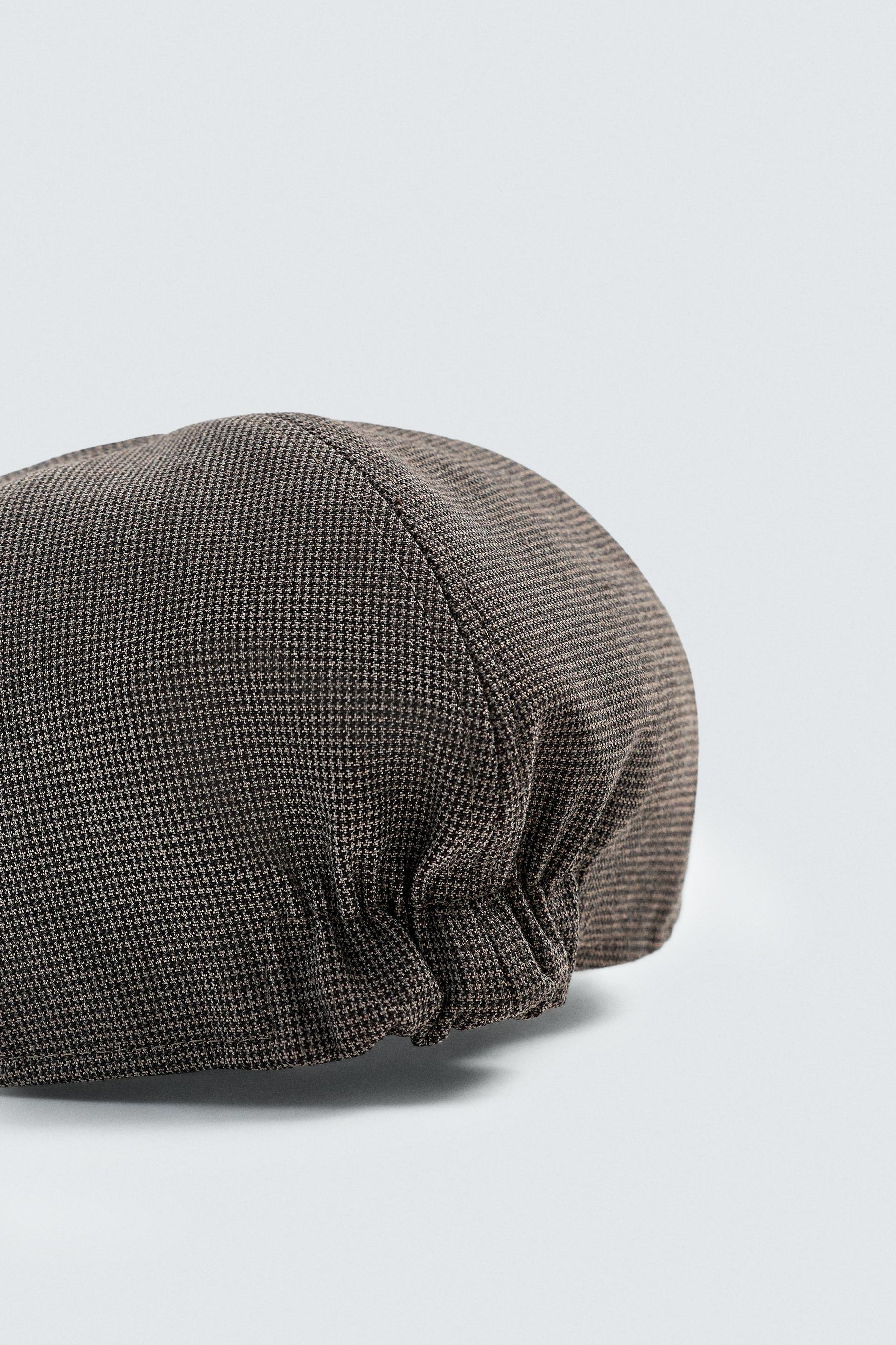 FLANNEL HOUNDSTOOTH BERET - Image 7