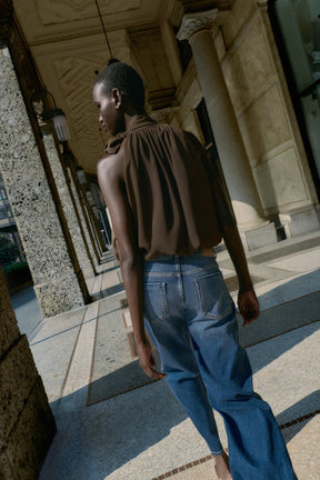 HALTER NECK BALLOON TOP