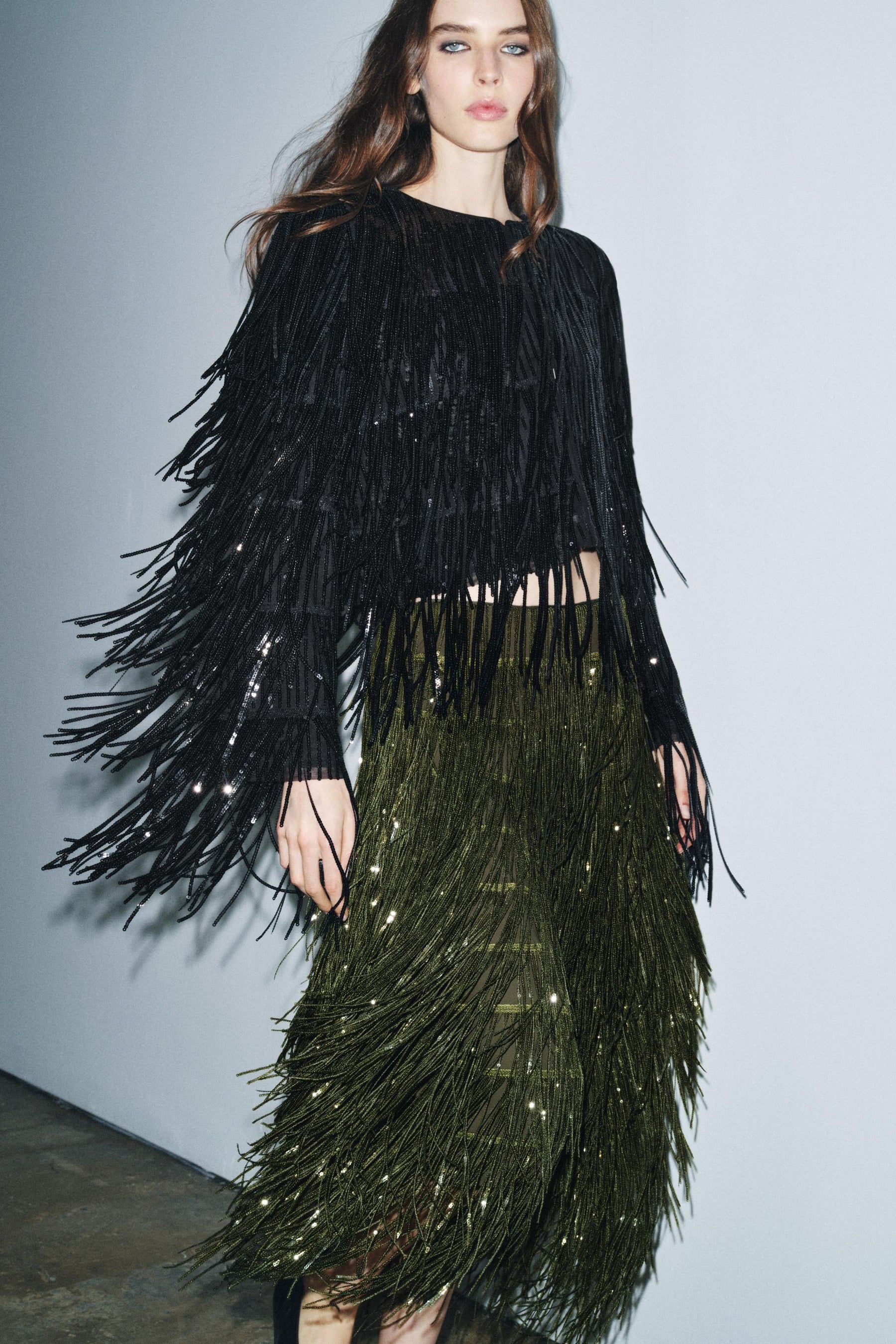 Sequin Fringe Fashion Skirt