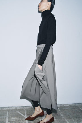 Wool Asymmetric Skirt
