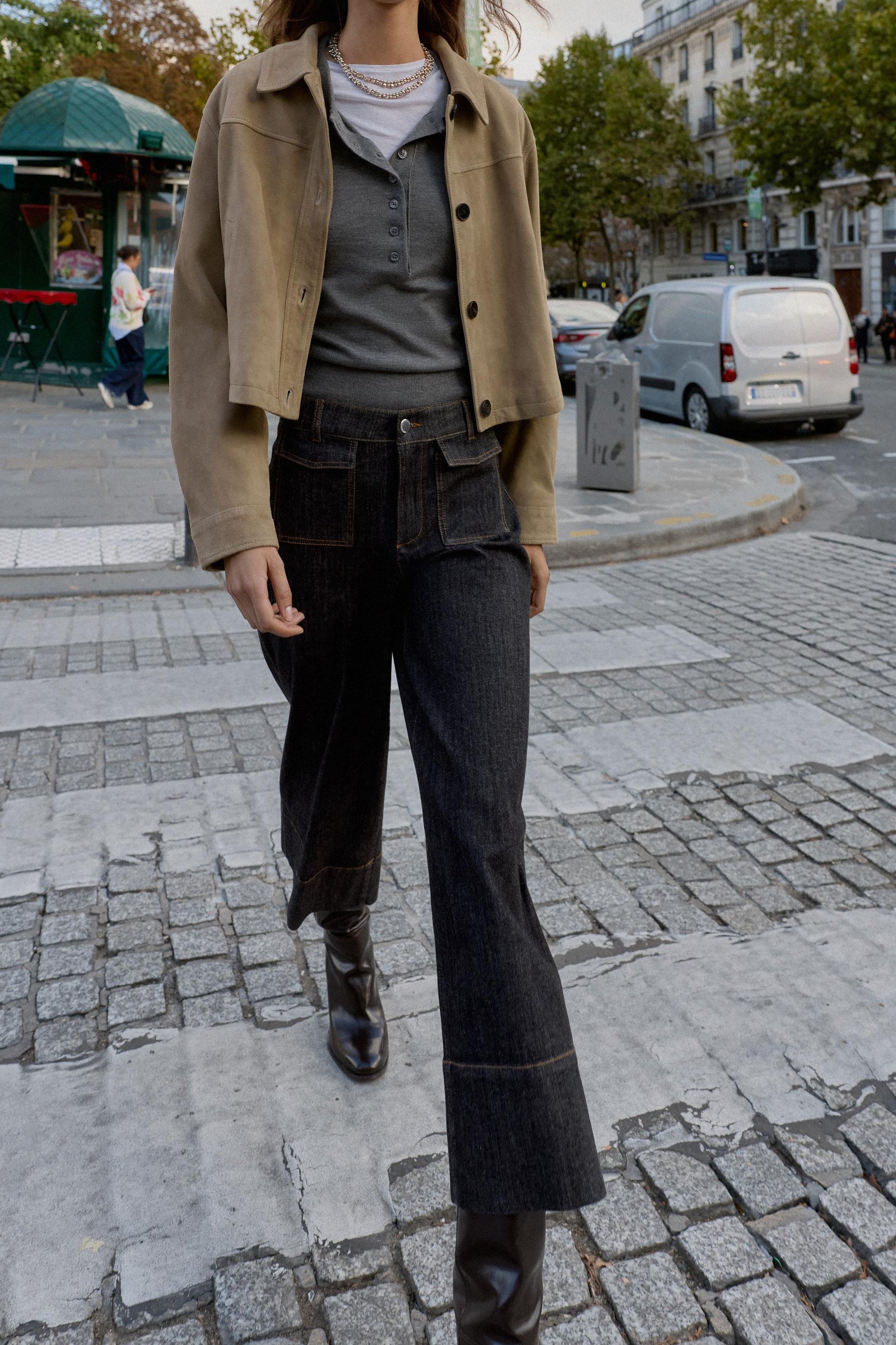 Mid-Waist Culottes with Pockets