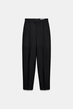 100% WOOL DARTED TROUSERS
