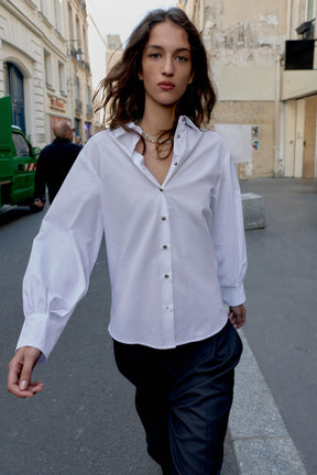 POPLIN SHIRT WITH CONTRAST