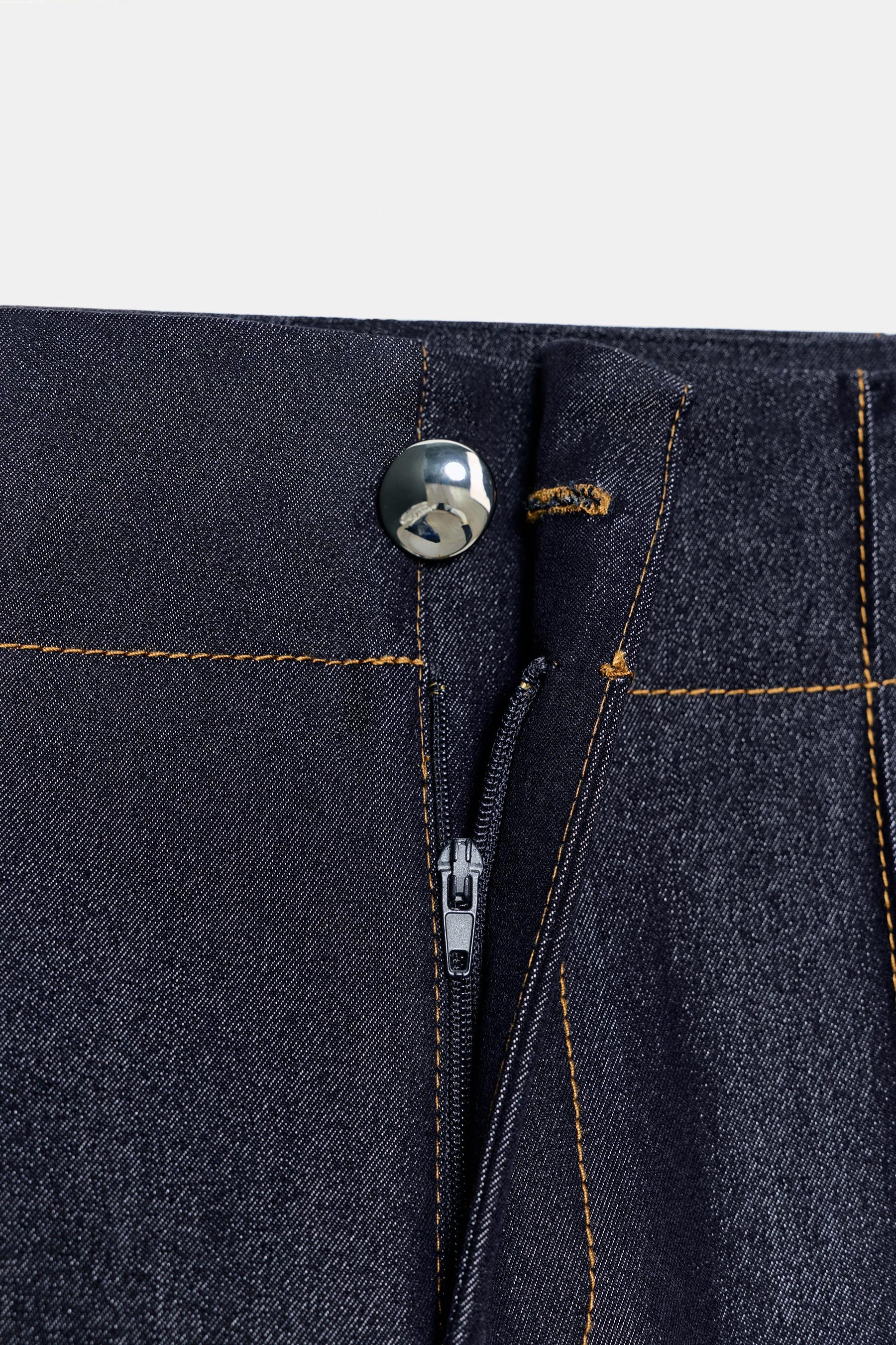 Bootcut Contrast Topstitching Trousers