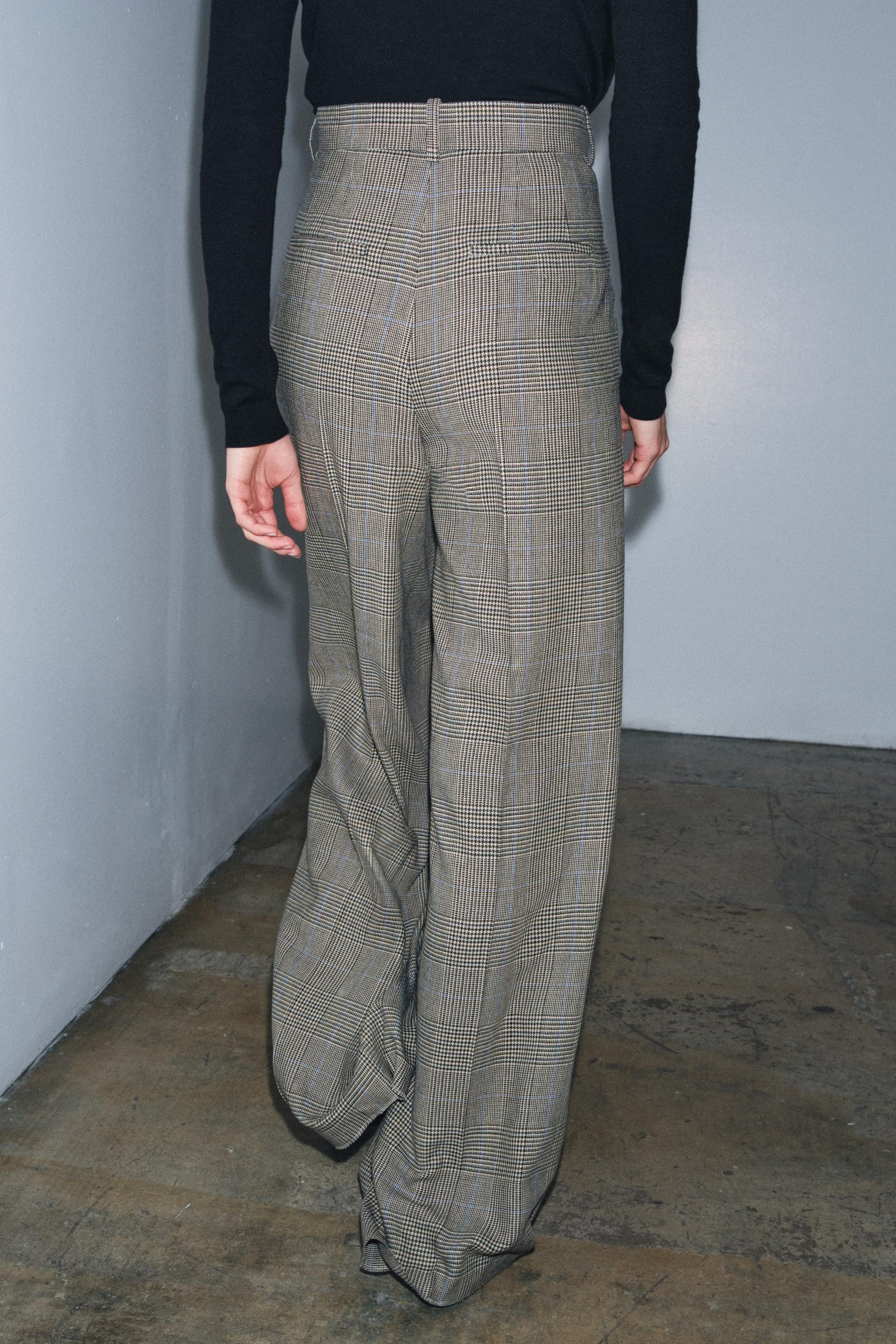 Wide-leg Trousers with Darts