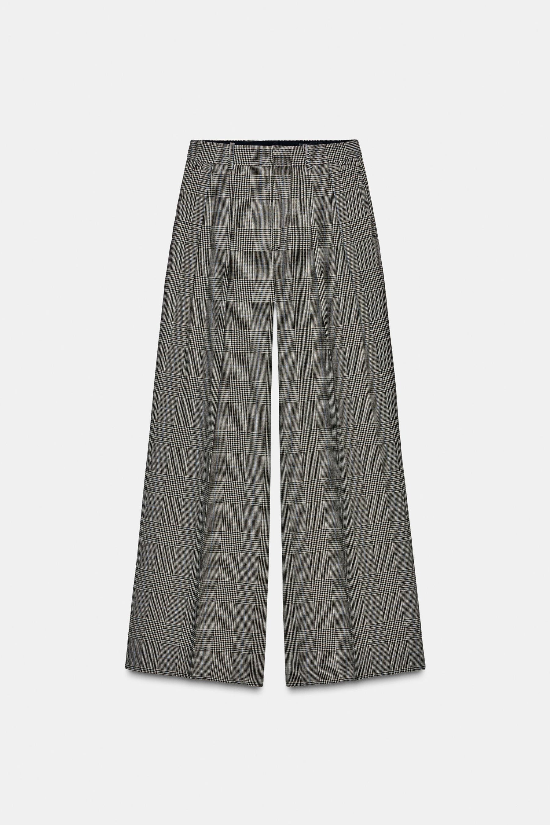 Wide-leg Trousers with Darts