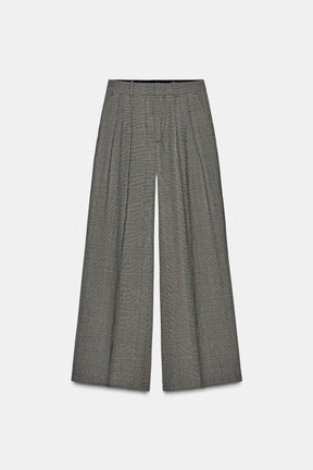 Wide-leg Trousers with Darts