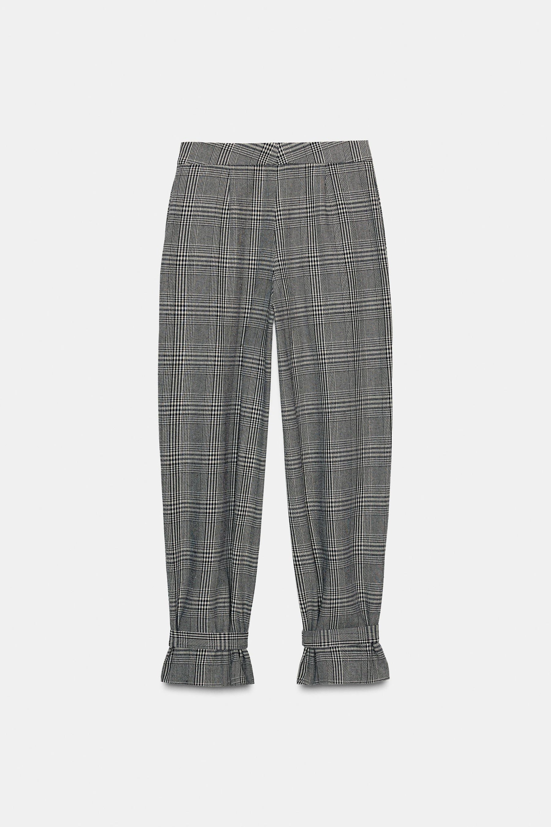 Houndstooth Trousers with Tie