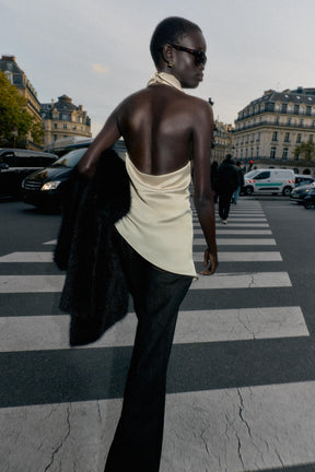 ASYMMETRIC SATIN TOP